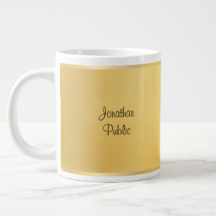 Modern handskriven skriptmall för Faux Guld Jumbo Mugg