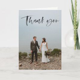 Modern, handskriven, tack vare ditt kort Bröllop