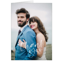 Modern, handskriven, tack vare ditt kort Bröllop