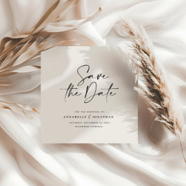 Modern handskriven typografi bröllop spara datumet