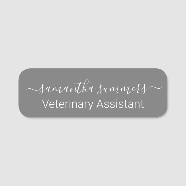 Modern handskriven typsnitt med eget utseende namnbricka (Framsida)