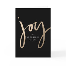 Modern handsskriven Joy Black & Guld non-Photo