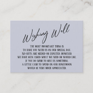 Modern handstil - enkel dammblå tilläggskort