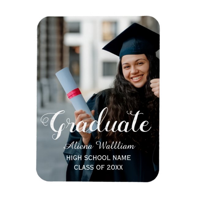 MODERN HANDSTIL GRADUERAD ANPASSNING FOTO MAGNET (Vertikal)