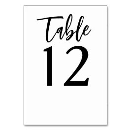 Modern handstil - minimalistiskt Bröllop Bordsnummer