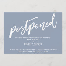 Modern handstil uppskjuten Bröllop Dusty Blue