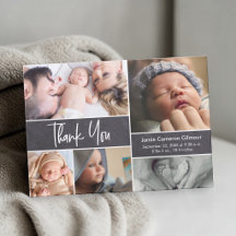 Modern handstilsfoto collage baby shower