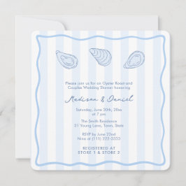 Modern Handwritten Oyster Roast Coed Bridal Shower Inbjudningar