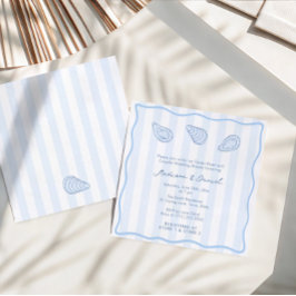 Modern Handwritten Oyster Roast Coed Bridal Shower Inbjudningar