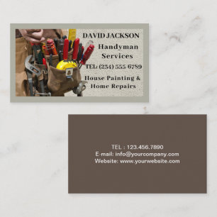 Modern Handyman Carpenter Visitkort
