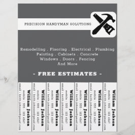 Modern handyman construction custom logo reklamblad