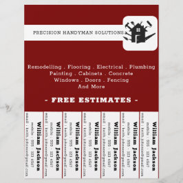 Modern handyman construction custom logo reklamblad