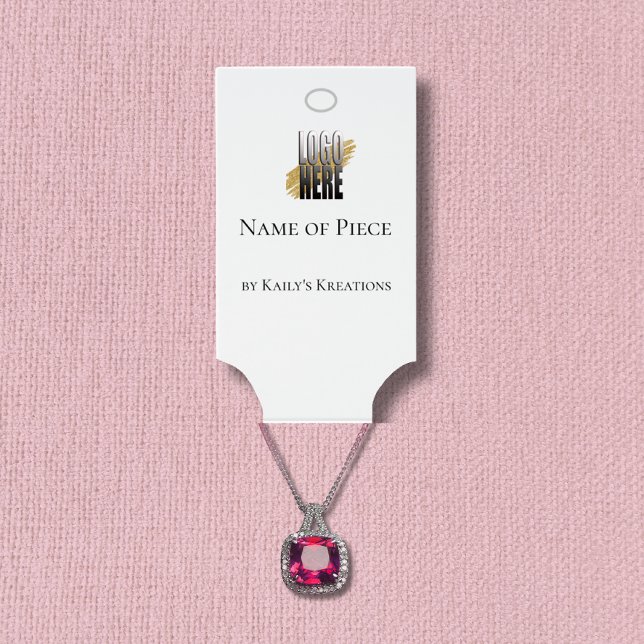 Modern Hanging Bracelet Holder med Logotyp QR-kod Visitkort (Skapare uppladdad)