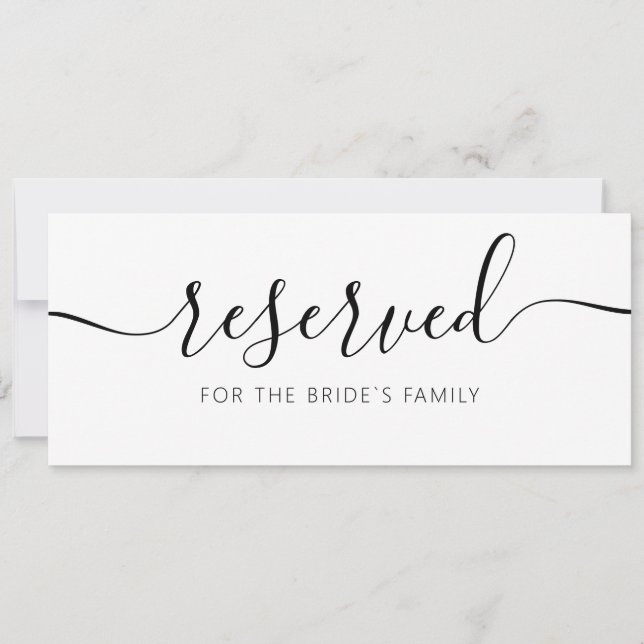 Modern Hanging Reserved Card Bröllop-signatur Inbjudningar (Framsida)