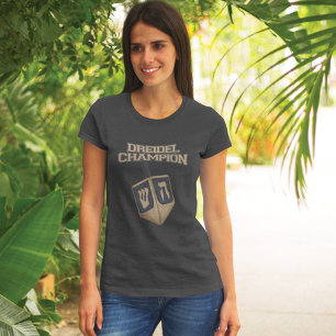 Modern Hanukkah Funny Dreidel Champion Mamma T Shirt