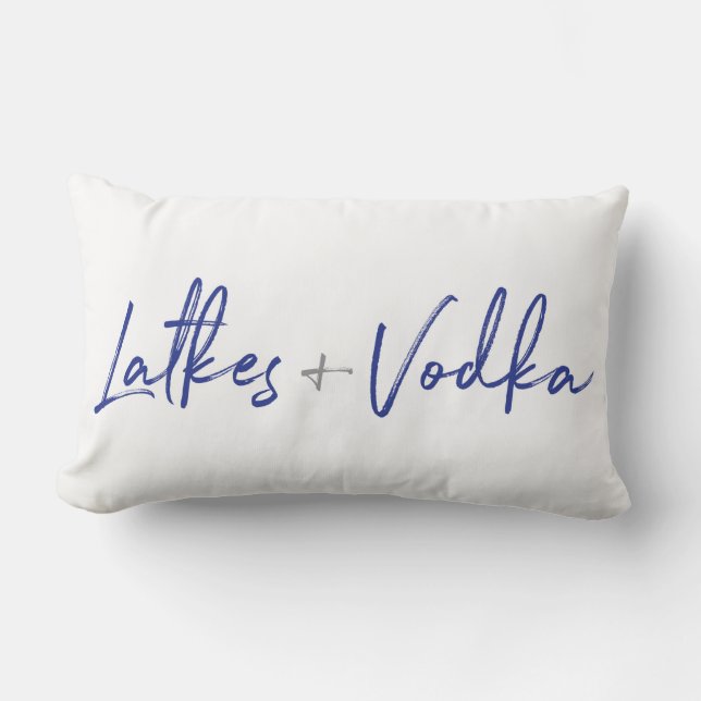 Modern Hanukkah Latkes och Vodkadekorativ kudde (Framsida)
