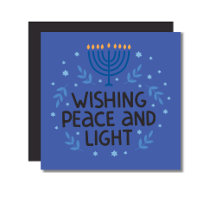Modern Hanukkah Menorah 5,25-tums Magnetiskt kort
