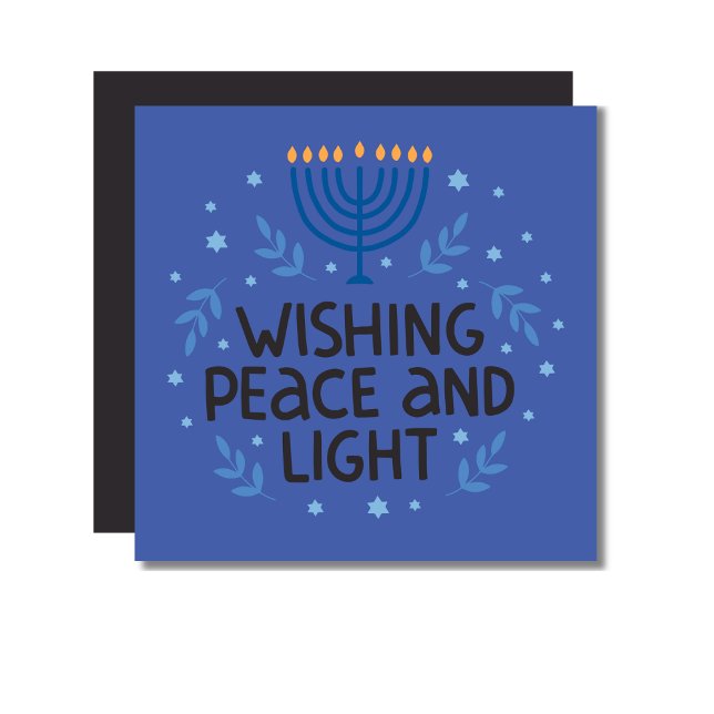 Modern Hanukkah Menorah 5,25-tums Magnetiskt kort (Skapare uppladdad)