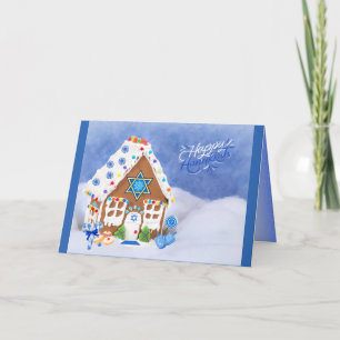 Modern Hanukkah Star av David Gingerbröd House Helgkort