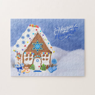 Modern Hanukkah Star av David Gingerbröd House Pussel