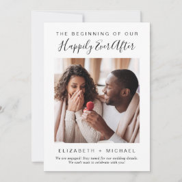 Modern Happily Ever After Foto Engagemang Meddelande
