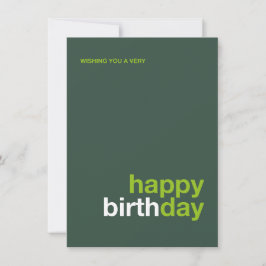 Modern Happy Birthday Card – Minimal Design Inbjudningar