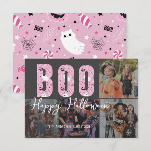 Modern Happy halloween-fotokort