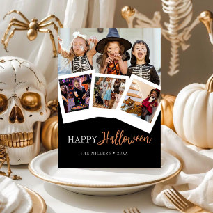 Modern Happy halloween-fotokort