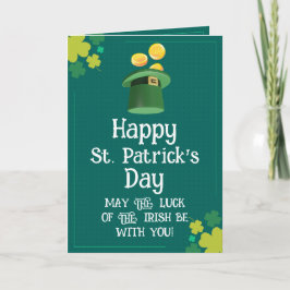 Modern Happy St. Patrick's Day - Irish Blessing Kort