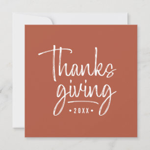 Modern Happy thanksgiving-penselskriptfoto Inbjudningar