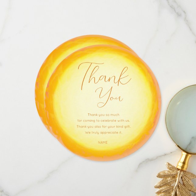 Modern här kommer med barnduschen. tack kort (Fram/Back In Situ)