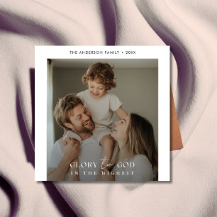 Modern härlig till Gud Religiösa Julfoto Julkort