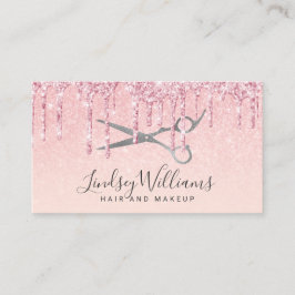 Modern hårsax och makeup-sax ro guld visitkort