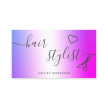 Modern hårstilipink-lila metallsax