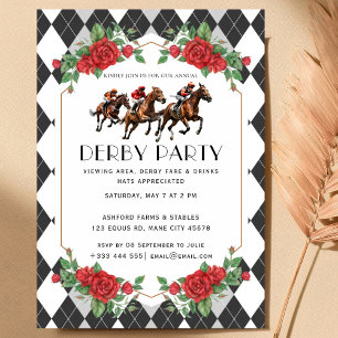 Modern Hästdag Derbyfest Equestrian Inbjudan