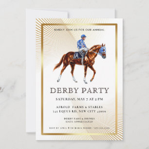 Modern hästkapplöpning Derbyfest Equestrian Inbju Inbjudningar