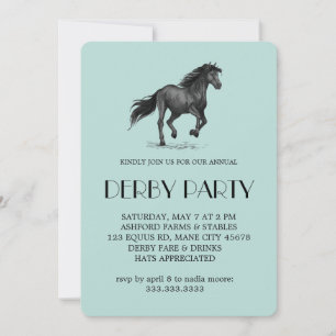 Modern hästkapplöpning Derbyfest Equestrian  Inbju Inbjudningar