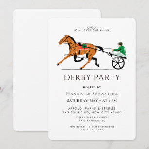 Modern hästkapplöpning Derbyfest Equestrian Inbjudningar