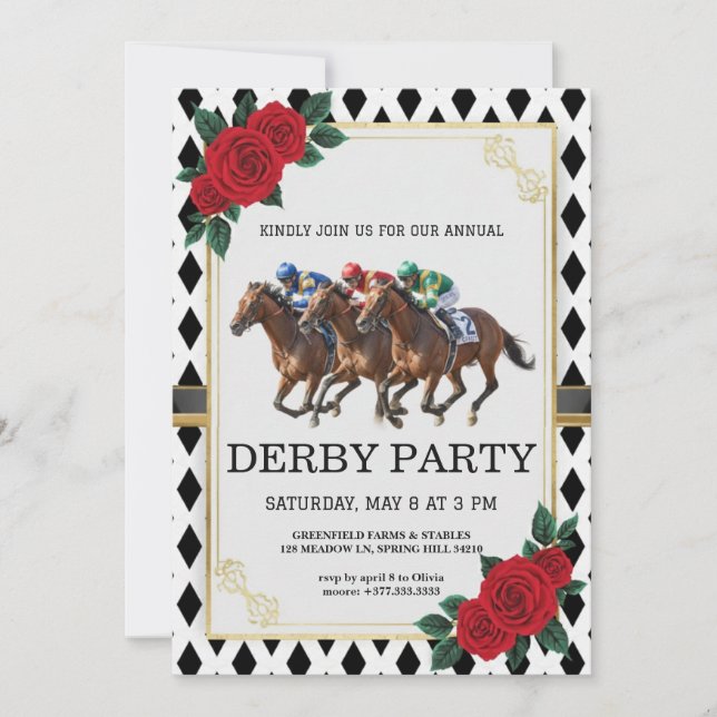 Modern Hästkapplöpning Derbyfest  Inbjudan 2026 (Framsida)