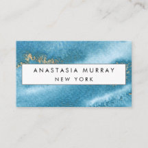 Modern havsblå och guldglitter minimalistisk lyx