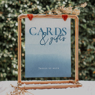 Modern havsyta`Behållarkort och gåvor för vattenfä Poster