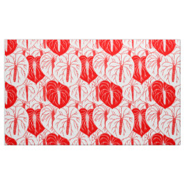 Modern Hawaii print Anthurium, sömlös bricka Tyg