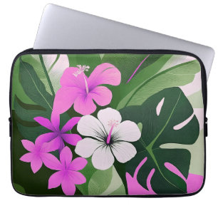 Modern hawaiian Hibiscus-kostym i mitten av århund Laptop Fodral