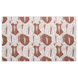 Modern hawaiian print mönster anthurium tyg