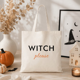 Modern Häxa Please Halloween-handväskan – Trendig Tygkasse