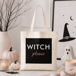 Modern Häxa Please Halloween-handväskan – Trendig Tygkasse