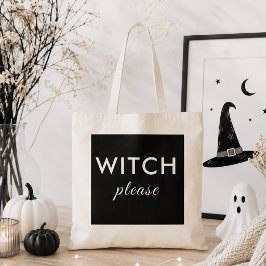 Modern Häxa Please Halloween-handväskan – Trendig Tygkasse