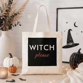 Modern Häxa Please Halloween-handväskan – Trendig Tygkasse