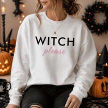 Modern Häxa Please Halloween Tröja – Trendig T-shi