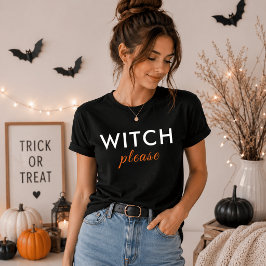Modern häxa tack Halloween-tröja – Rolig Tee